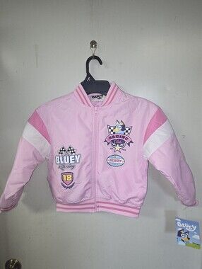 Bluey Pink Racing Jacket for Kids